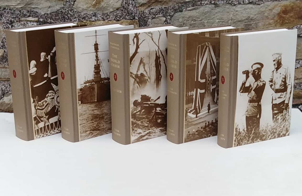 The World Crisis 5 Volume Set in Slipcase. Winston S. Churchill. Folio Society, 2007